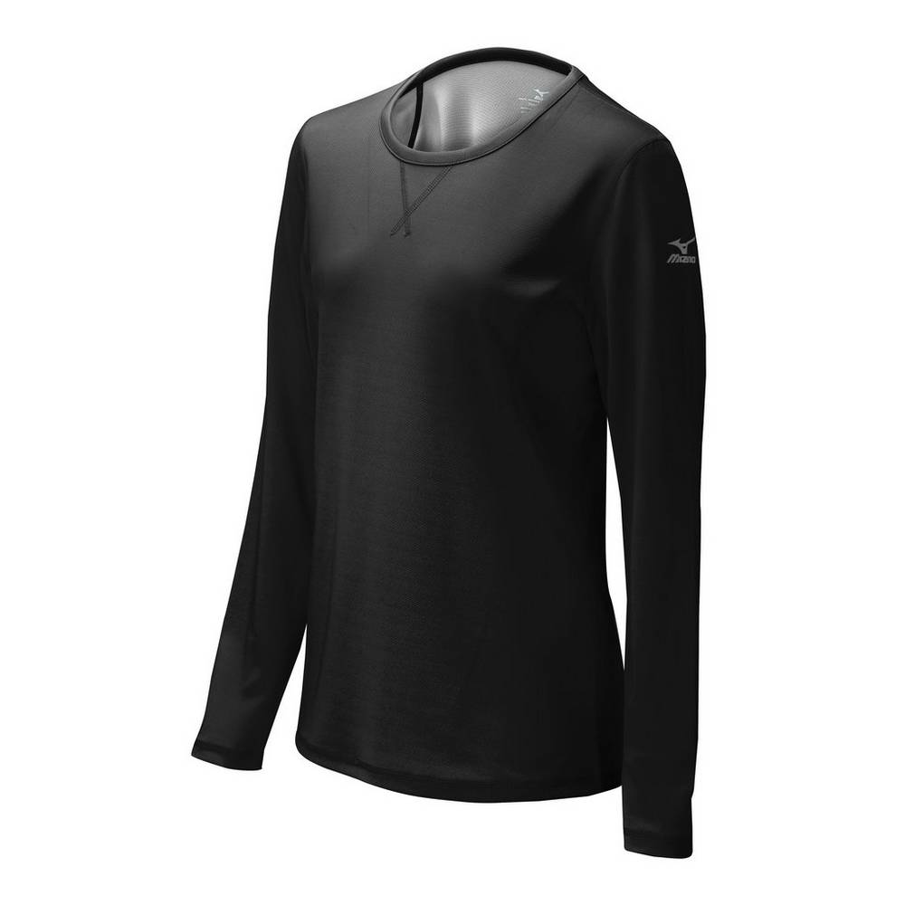 Mizuno Women's Core Dual Hybrid Tops Black/Grey (440581-WQS)